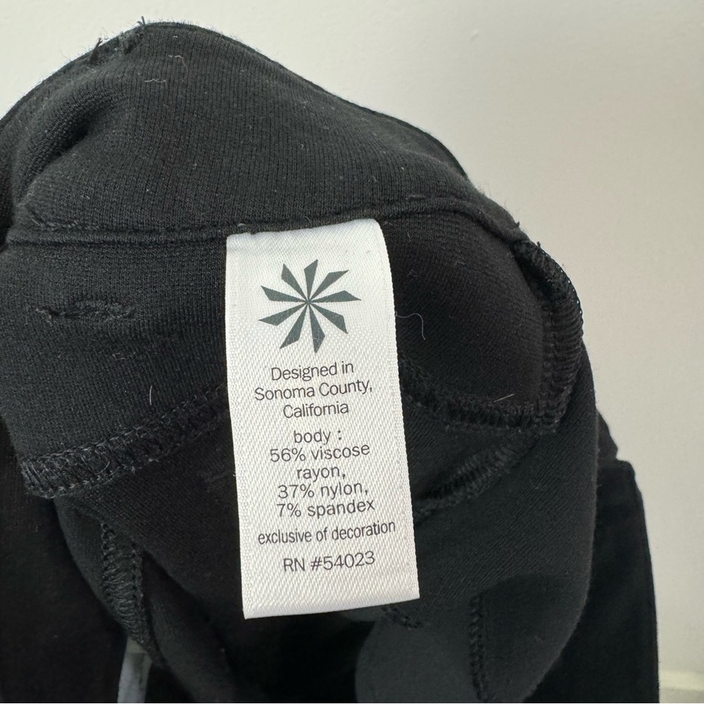 Athleta Black Skinny Ponte Stretch Knit Pants Size 12 - Picture 9 of 10